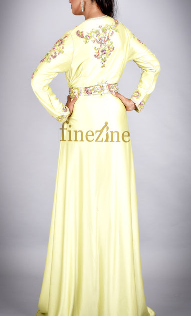 Sun - Robe Caftan Jaune – FINEZINE