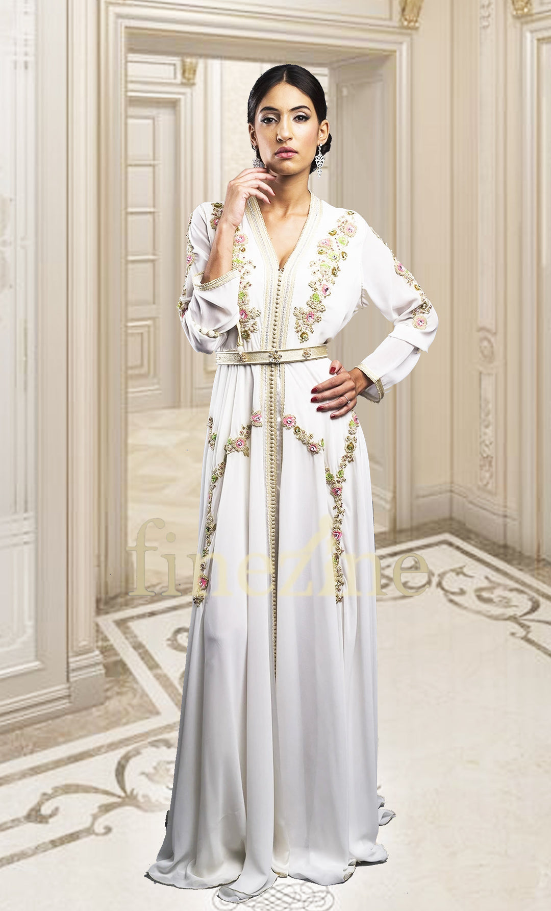 Robe Longue Robe Marocaine Blanche Robe Caftan Shein Robe